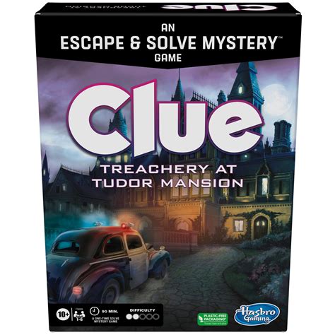 The Clue Treachery at Tudor Mansion Escape Solve Mystery board game offers classic Clue characters and story in an escape room game that lets players play right away with limited setup. . Clue treachery at tudor mansion answers